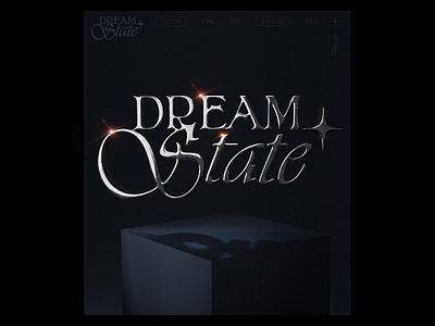 Dream State * 3d 3d render brand identity branding campaign cgi custom type dark lettering logotype typography