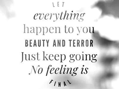 No feeling is final beauty and terror graphic design jojo rabbit keep going movie quotes typography