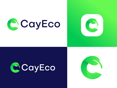 Branding Logo for CayEco abstract brand identity branding c letter c logo c mark design green leaf letter logo logo logo designer logo mark logotype modern logo nature plant rco seed tree