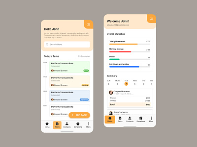 Financial Support Raising Mobile App UI Design android app design cause charity clean ui crowd funding design enterprise finance financial support funding fundraising funds ios ios app modern ui design support ui design ui ux design