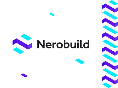 Nerobuild Logo Design | Modern Real Estate Logo concept brand brand identity branding builder creative designer flat logo logo logo design logomark logotype mark minimalist logo modern logo mortgage property real estate symbol typography unique