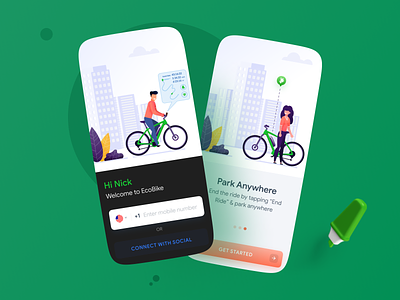 Bicycle sharing app bangladesh business cycle design ios mobile service sharing ui ux