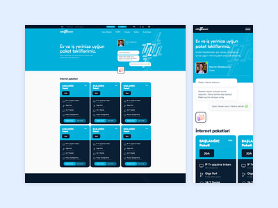 rahattelecom.az | Internet Provider | UI/UX design azerbaijan blue branding creative dark design internet kerim letif logo pack pricing provider ui design ux web design