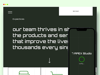 7 APEX Studio - Landing page 3d agency animation branding branding design design graphic design illustration landing page logo minimal mobile ui motion graphics ui uiux vector web designer
