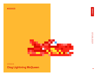 CryptoSneaks™ Lightning McQueen Crocs 8 bit 8bit croc crocs crypto cryptosneaks mcqueen nft opensea pixel pixel art pixels sneakers sneaks