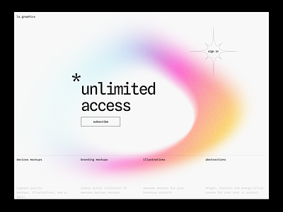 Unlimited Access graphic design grid illustration interior landing ui