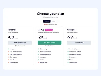 Exploration - Pricing plan bangladesh business design pricing saas service ui ux web