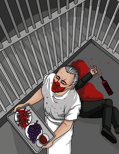 Hannibal Lecter character clothing design design illustration t shirt design vector