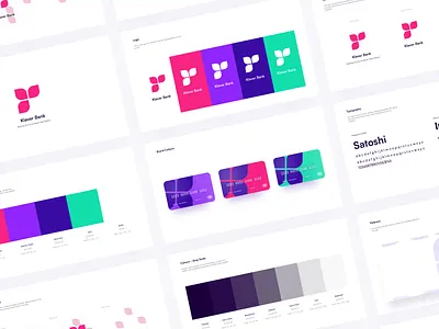 Klaver Bank Brand Playbook banking branding colourful design logo