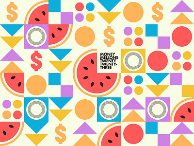 Money Mellons apparel frisbee geometric illustration watermelon