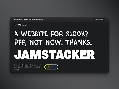 Jamstacker.studio branding design development figma studio