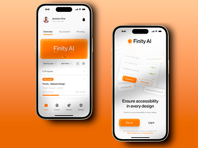 Task & Project Management App: Finity AI activity planner app employee management management mobile pending planner planning productivity project project managing task task assigment task list task status team work ui ux workflow workflow automation