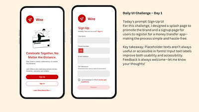 Daily UI Challenge - SignUp Form branding form desing interface design marketing mobile app ui user experience design ux