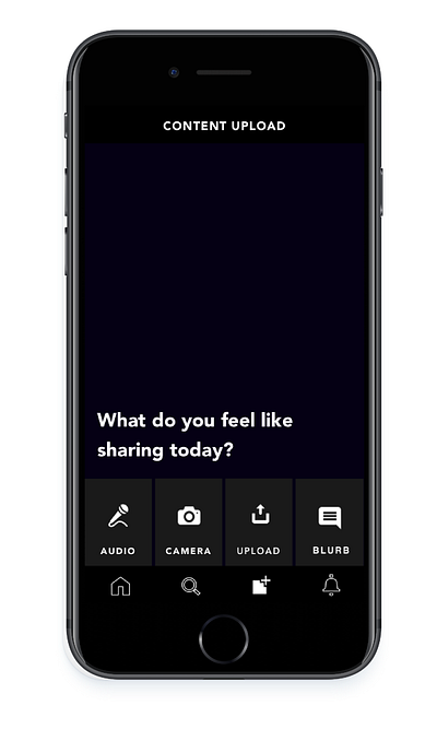 Mobile Content Upload Concept blurb camera content mobile design mobile ui upload upload concept