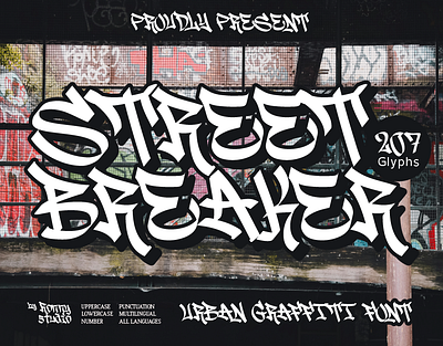 Street Breaker Urban Graffiti Font font spray paint font