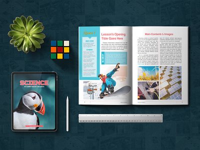 Science Textbook Template 4.0 CF book clean design colorful design editorial education elementary school indesign ipad layout layout design primary school print design publishing school science student template textbook typesetting