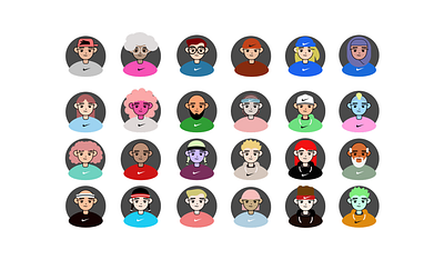 Nike Personas fun humans illustration templates illustrations inclusive personas nike people presentation