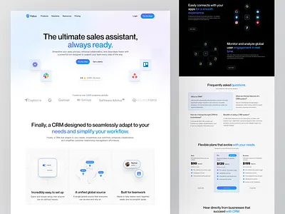 Folbee - CRM Landing Page business cansaas clean crm crm platform design interface landing landing page saas saas landing page ui ux web design website
