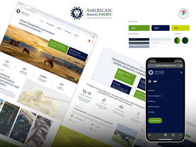 Website American Trading Foods branding exportacion graphic design trading ux ui website