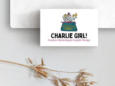 Vintage Typewriter Business Cards branding business cards graphic design