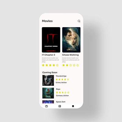 Movie Layout app design ui ui ux ui design uidesign ux