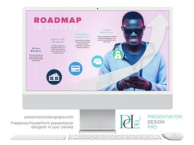 A Corporate Roadmap for Tech design graphic design investor deck powerpoint presentation