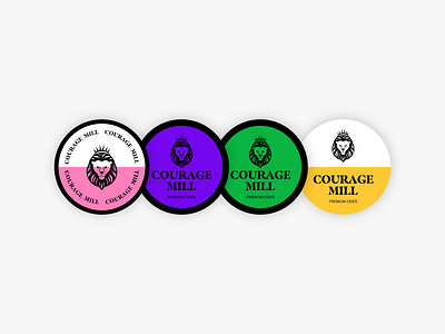 Courage Mill | Coasters branding cider coaster creative design digital graphic design illustration lion logo vector