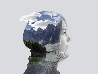 Double Exposure blend combine design double exposure effect graphic design illustration masking mixed nature photo photoshop smart object