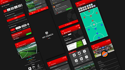 My Coach app coach design football futsal mobile ui ux