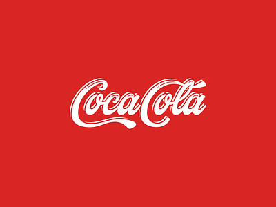 Coca-Cola Logo Redesign 2 brand calligraphy coca cola coke cola custom design drink drinking famous famous brand latin logotype minimal minimalist red script typeface white