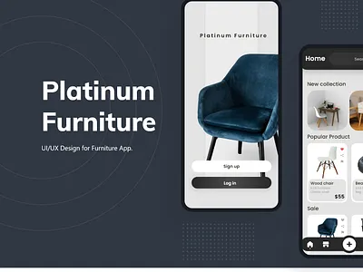 Platinum Furniture App UI UX Design app app design app mockup design icon mockup ui ux