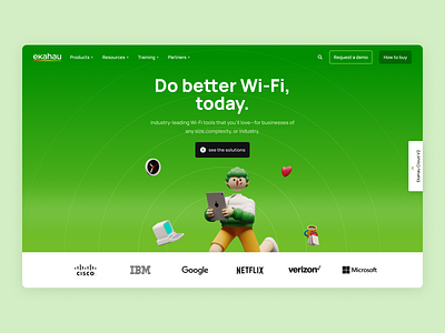 WiFi Tools Website 3d animation blog carousel hero network products slider ui website wifi