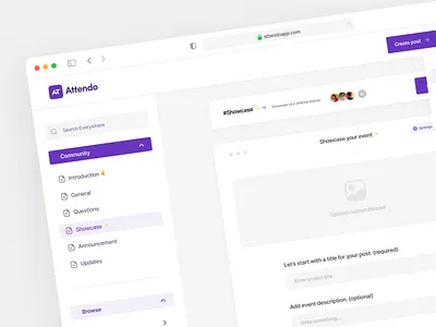 Attendo – Community UI community graphic design interaction design ios productdesign saas ui uiux ux website