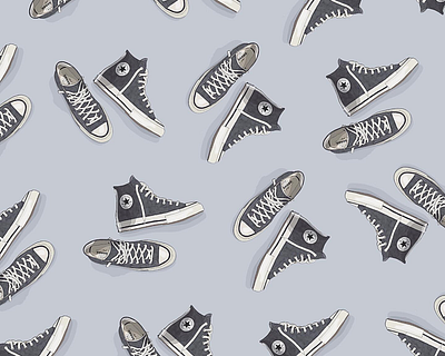 Conversin' art of the day converse creative women digital design digital illustration graphic design illustration illustration of the day illustrator ipad art new new illustration new pattern pattern pattern design procreate shoes