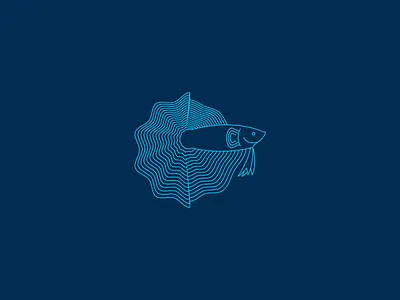 Betta Fish Logo branding design flatdesign graphicdesign illustration logo logodesign