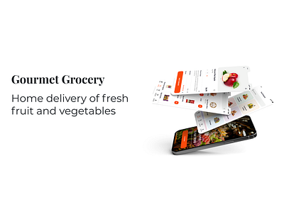 Gourmet Grocery App UI UX Design app design icon illustration ui ux vector