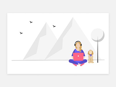 Portfolio Website Illustration illustration