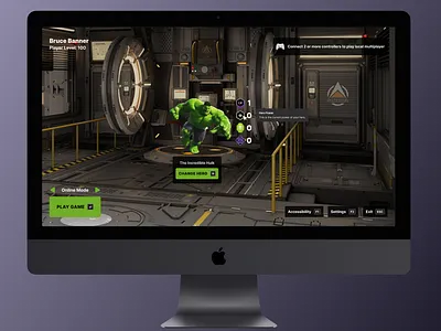 Minecraft Dungeons: Marvel Edition desktop figma game high fidelity marvel minecraft ui ux videogame visual design