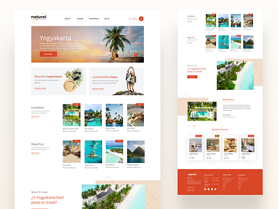 Natural Luxury Hotel app design ecommerce homepage hotel interface landing landing page luxury shopify site travel ui ux web webpage