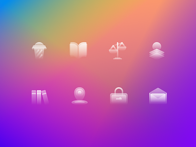 Glassy Icons Pack #12 background demo design download figma free glass icons glassmorphism gradient icon icon set icons illustration sketch ui vector