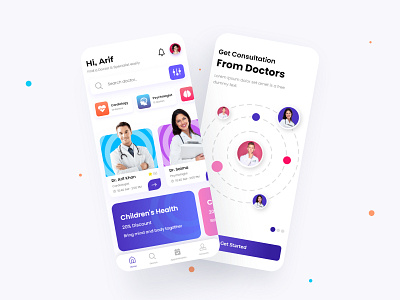 Online Medical Consultation App consultation design doctors app illustration logo main screen medical app medical consultation minimalist mobile app mockup online consutation online medical consultation ui ui design uidesign uiux