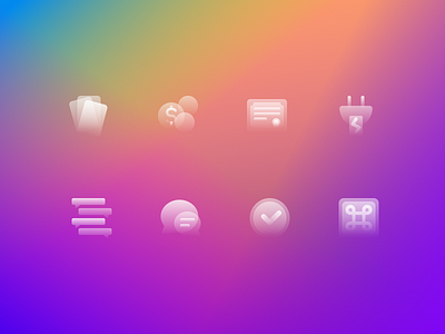 Glassy Icons Pack #16 design download figma free glass glassmorphism gradient icon icons illustration linear sketch ui vector