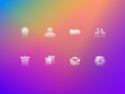 Glassy Icons Pack #19 demo design download figma free glass glassmorphism gradient icon icons illustration linear sketch ui vector