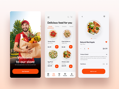 Food Delivery app design food graphic design homepage interface landin page landing mobile ui web webpage website