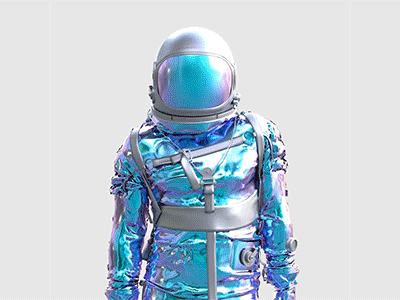 Anyone There 3d 3d animation astro astronaut blender3d cinema4d design fnd foundation iridescent nft