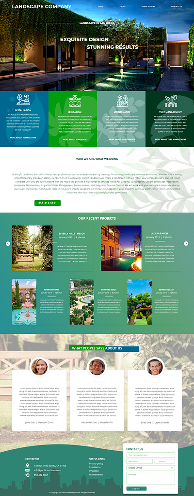 Lanscape corporate ux ui business ui web