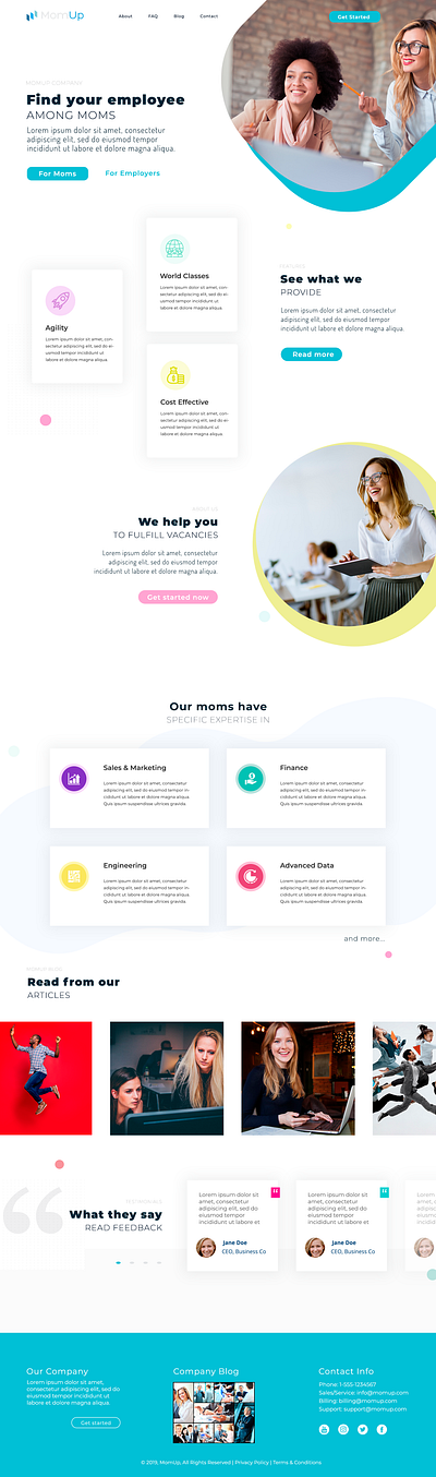 Freelance website concept clean graphic design ui