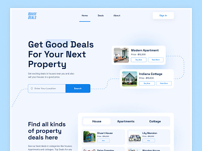 Real Estate Website buy header house property real estate rent sell ui ui design ux uxdesign web design website website design