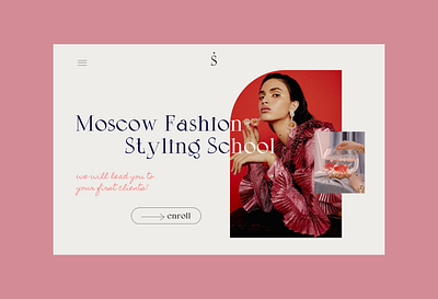 Fashion school concept fashion landing school ui web webdesign