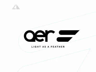aer - light as a feather aer branding design flat icon logo minimal teach brand vector